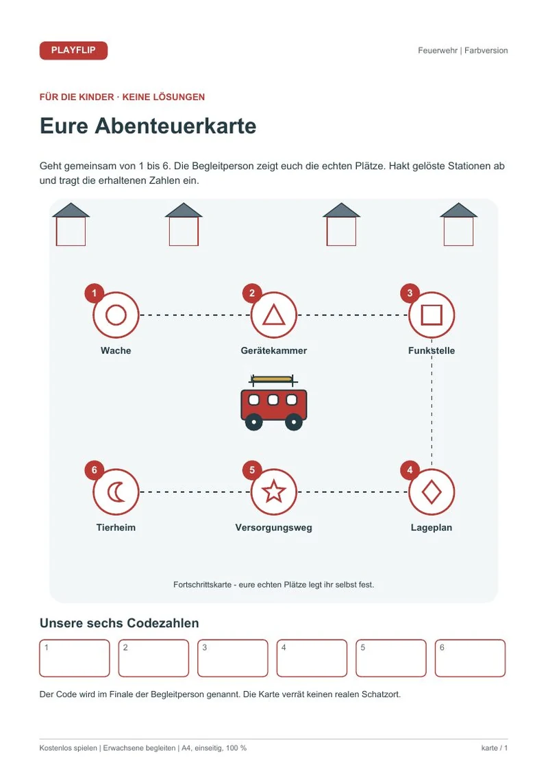 Originale Kinderkarte aus Die Tierheim-Mission