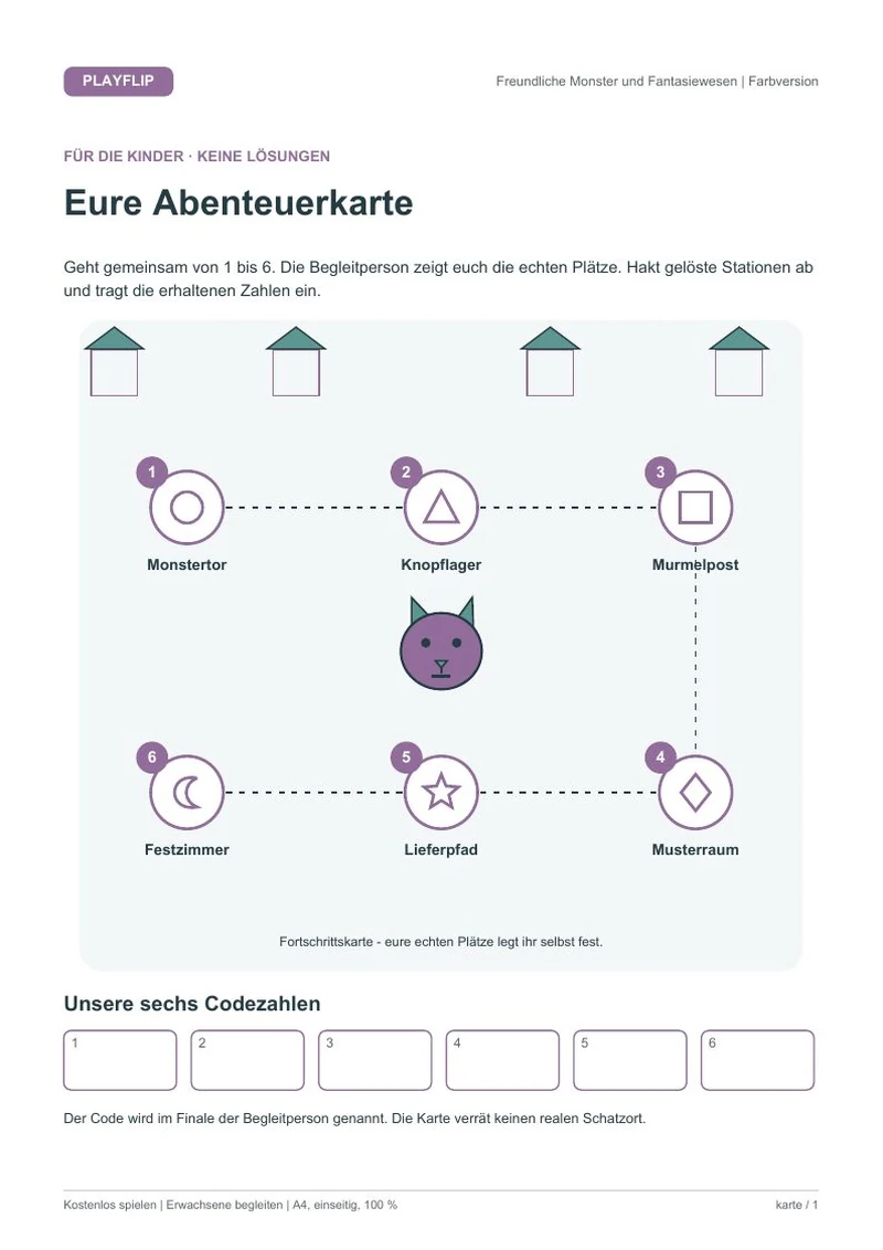 Originale Kinderkarte aus Das freundliche Willkommensfest