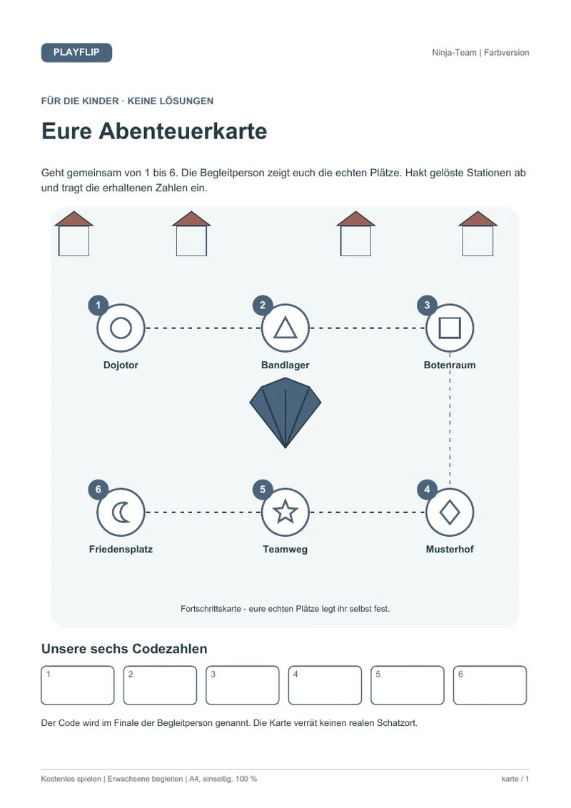 Originale Kinderkarte aus Die Friedensbotschaft