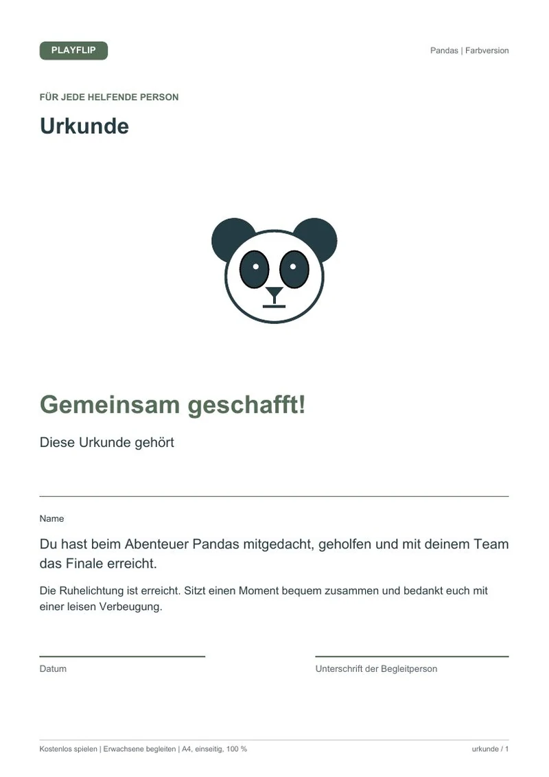 Originale Urkunde aus Baos Ruhelichtung