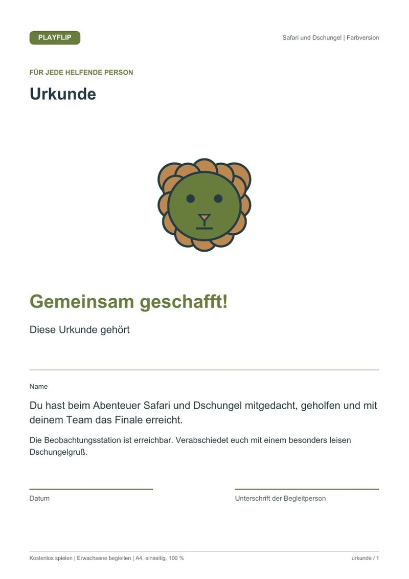 Originale Urkunde aus Spuren im Farnental