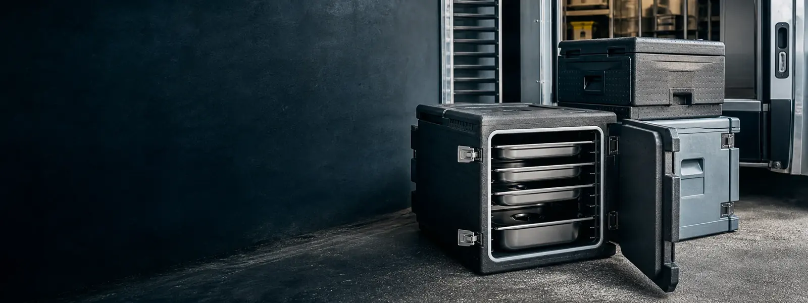 Isolierte Transportboxen und Thermoboxen für Speisen